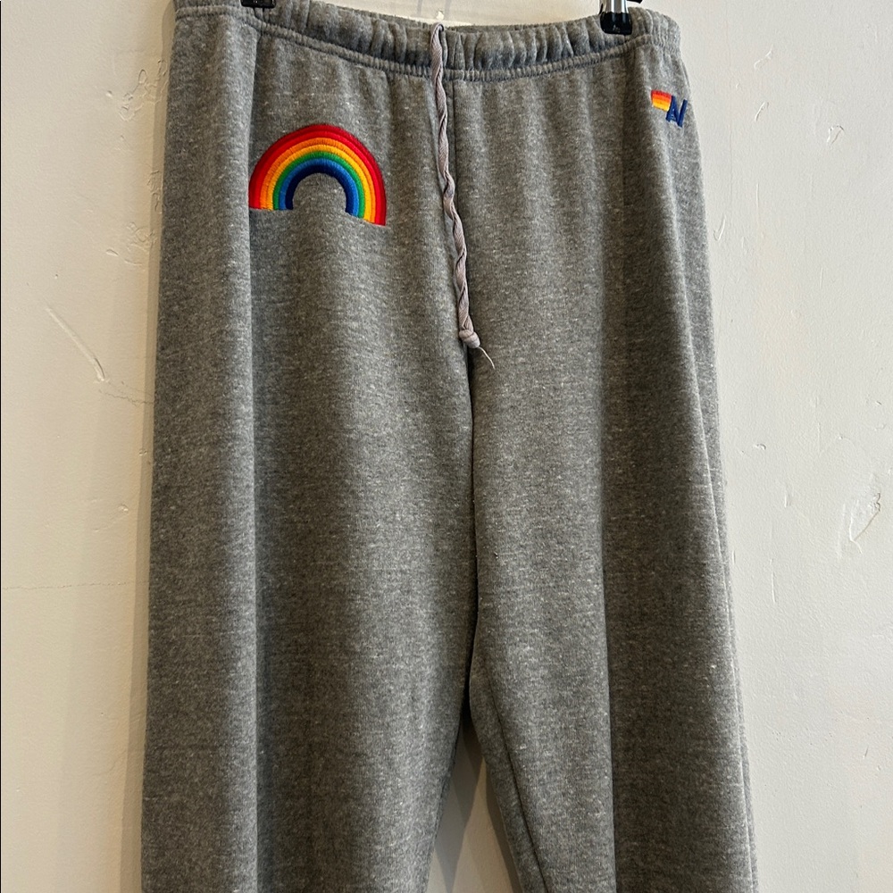 Aviator Nation Rainbow Embroidery Sweatpants - Picture 3 of 9